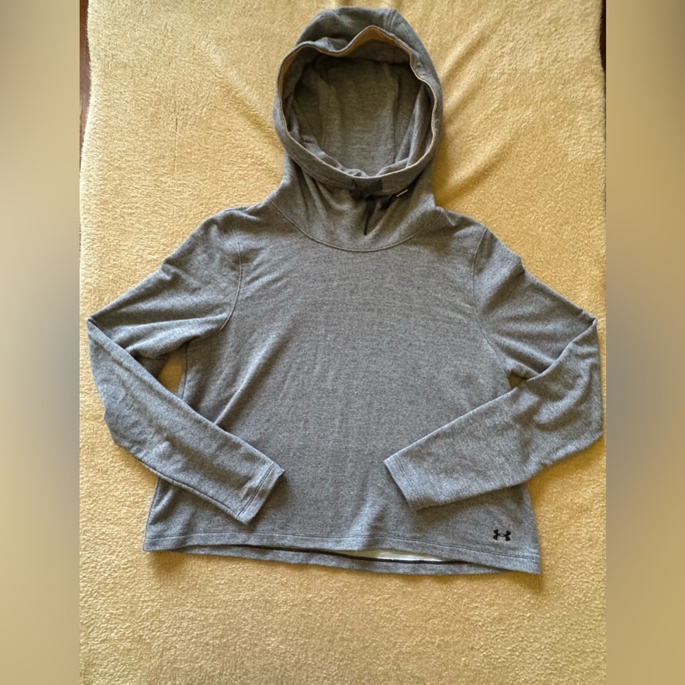 Under Armour Charcoal Performance Cropped Hoodie